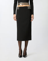 Midirock mit Dekorationen aus Metall -  | Pinko