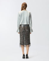 Locker sitzende Bluse aus Satin -  | Pinko