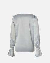 Relaxed-fit satin blouse -  | Pinko