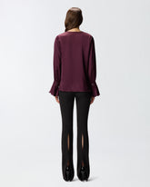 Locker sitzende Bluse aus Satin -  | Pinko