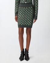 Strickrock mit Schmuckstickerei -  | Pinko