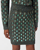 Strickrock mit Schmuckstickerei -  | Pinko