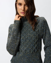 Knit turtleneck with cable stitch -  | Pinko