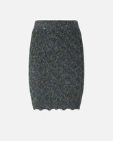 Kurzer Strickrock mit Zopfmuster und Rippstrick -  | Pinko