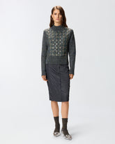 Cardigan mit Zopfmuster und Schmuckstickerei -  | Pinko