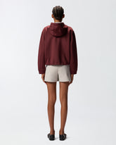 Neoprene-effect sweatshirt jacket with jewel embroidery -  | Pinko