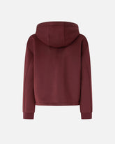 Neoprene-effect sweatshirt jacket with jewel embroidery -  | Pinko