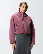 Teddy-effect fleece hoodie -  | Pinko