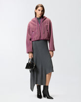 Teddy-effect fleece hoodie -  | Pinko