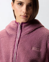 Teddy-effect fleece hoodie -  | Pinko