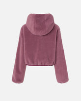 Teddy-effect fleece hoodie -  | Pinko