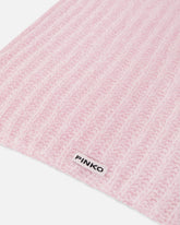 Ribbed scarf with PINKO logo lettering -  | Pinko