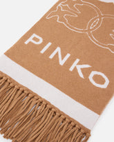 Scarf with jacquard Love Birds logo -  | Pinko