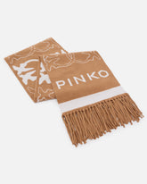 Scarf with jacquard Love Birds logo -  | Pinko