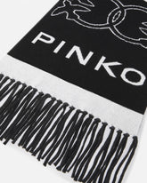Scarf with jacquard Love Birds logo -  | Pinko