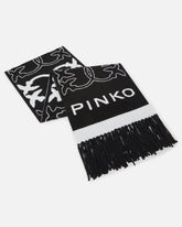 Scarf with jacquard Love Birds logo -  | Pinko