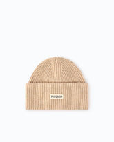 Beanie with PINKO logo lettering - Brown | Pinko