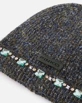 Winter beanie with chatons on the edge -  | Pinko