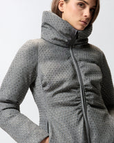 Fully rhinestoned short down jacket -  | Pinko