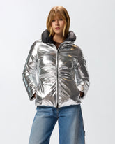 Down jacket in mirror-effect fabric -  | Pinko