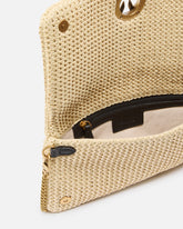 Love Bag Click Soft Horizontal Classic medium crossbody clutch in raffia -  | Pinko