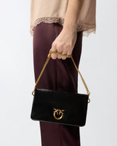 Love Bag Click Soft Horizontal Mini crossbody clutch in shiny leather -  | Pinko