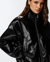 Übergroße Bomberjacke mit Lackleder-Effekt -  | Pinko