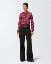 Cropped-Pullover mit Logo Love Birds -  | Pinko