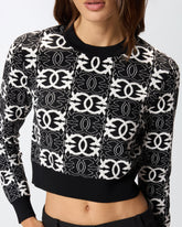 Cropped-Pullover mit Logo Love Birds -  | Pinko
