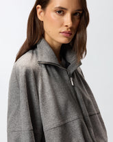 Wool-blend bomber jacket with zip -  | Pinko