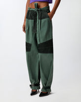 Utility trousers with contrasting inserts -  | Pinko