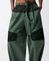 Utility trousers with contrasting inserts -  | Pinko