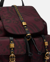 Mittlerer Rucksack aus Nylon mit Animalprint -  | Pinko