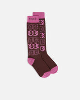 Socks with all-over jacquard logo -  | Pinko