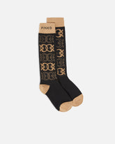 Socks with all-over jacquard logo -  | Pinko