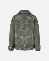 Jacke mit Trompe-l 'œil-Print in Lederoptik -  | Pinko