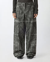 Hose mit Wide Leg und Lederoptik-Print -  | Pinko