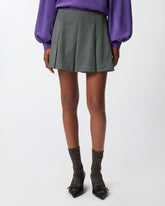 Pleated wool-blend mini skirt -  | Pinko