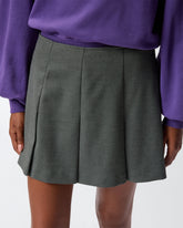 Pleated wool-blend mini skirt -  | Pinko