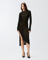 Long tulle dress with draping -  | Pinko