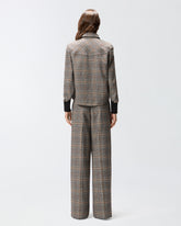 Check shirt with knit cuffs -  | Pinko