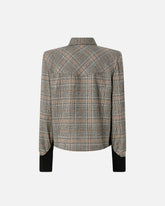 Check shirt with knit cuffs -  | Pinko
