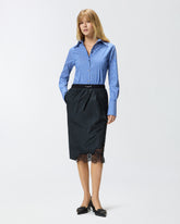 Calf-length skirt with lace insert -  | Pinko