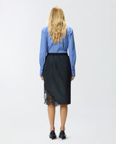 Calf-length skirt with lace insert -  | Pinko