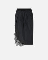 Calf-length skirt with lace insert -  | Pinko