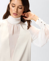 High-neck georgette mini dress -  | Pinko