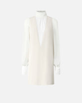 High-neck georgette mini dress -  | Pinko