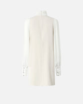 High-neck georgette mini dress -  | Pinko