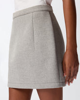 Straight-cut wool-blend mini skirt -  | Pinko