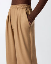 Long wide-leg wool-blend trousers -  | Pinko
